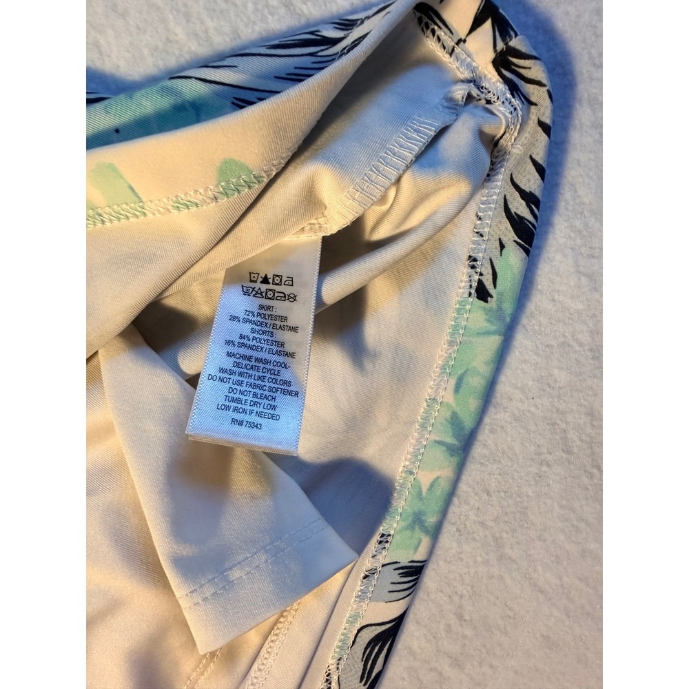 Tommy Bahama Golf Skort Womens Large Tropical Palm Floral Blue Teal Athletic Ski - Picture 5 of 6